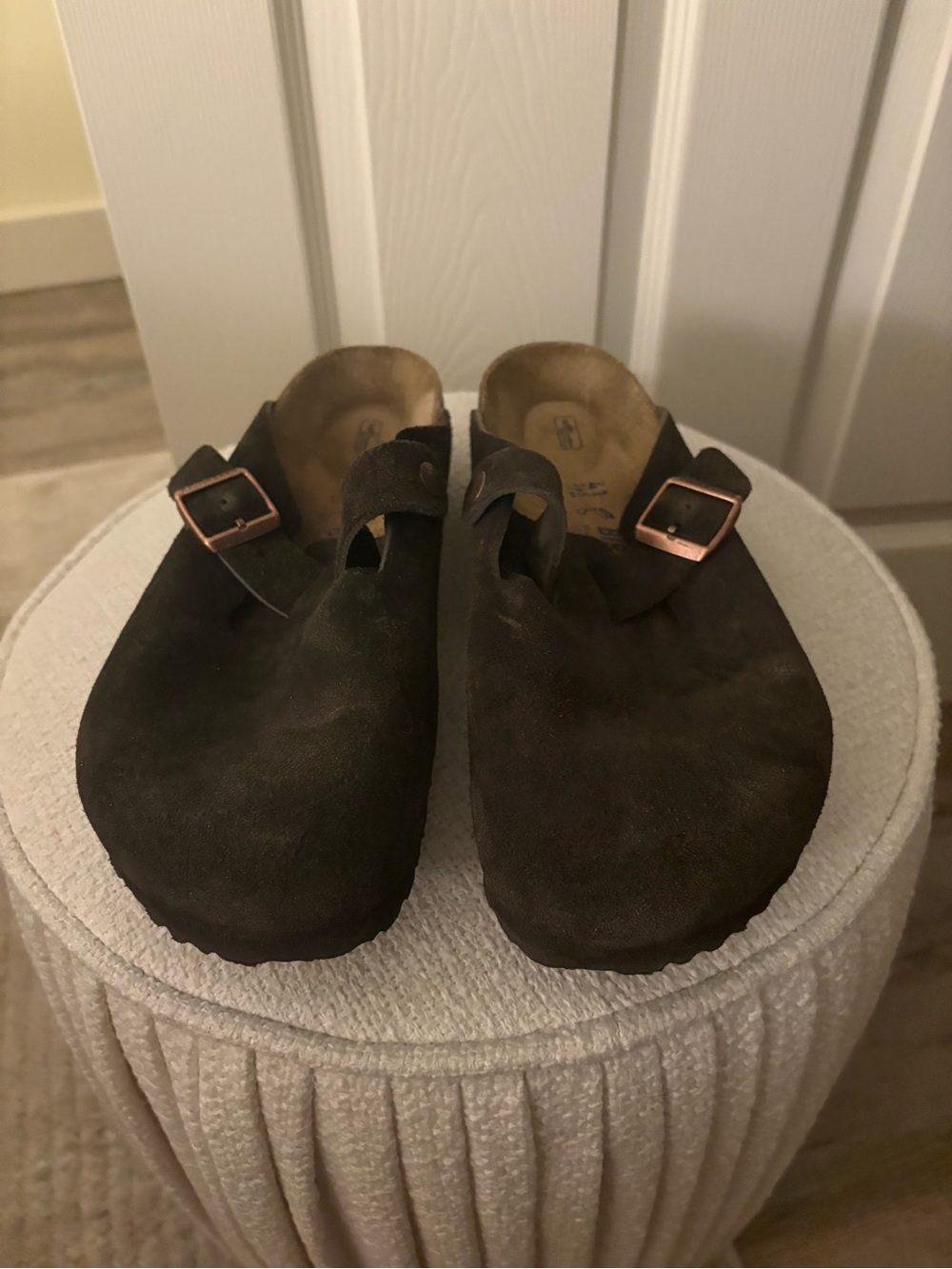 Brown Birkenstock Boston Clogs